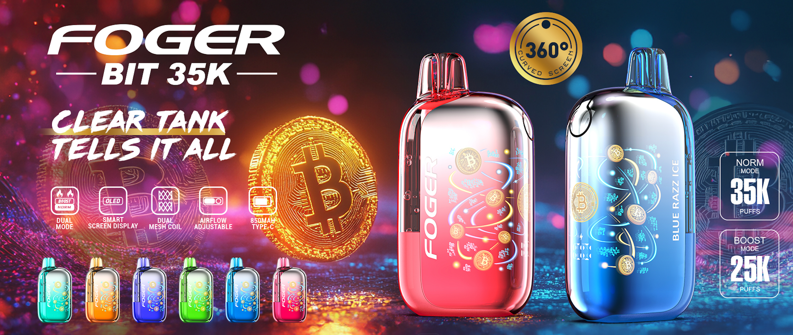 Foger Bit 35K Vape Futuristic Design, Legendary Performance Foger Bit 35K Vape Futuristic Design, Legendary Performance