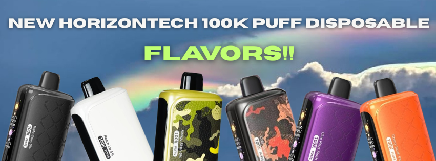 new flavor vapes Let's Talk About the HorizonTech 100k Puffs Flavors! choose Finish:Jelly Orange 50 shot Blue Raz Gush RAZ