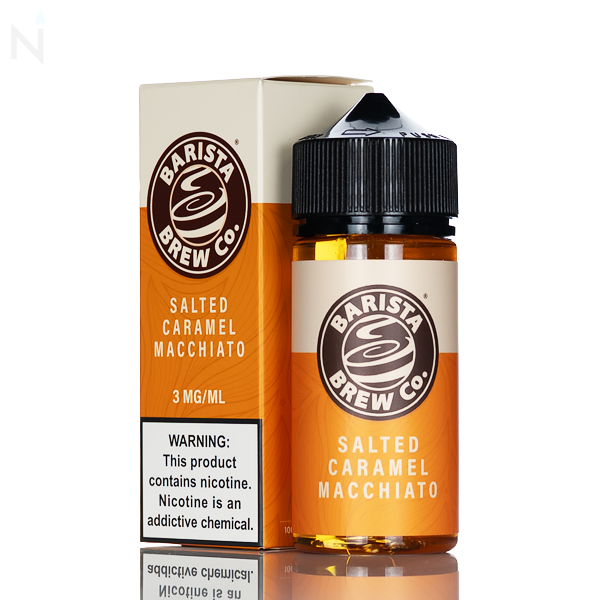 caramel flavored vape juice Barista Brew Co. TFN - Salted Macchiato - 100ml crystal bar salt liquid Flavor:Gelato 33 (Hybrid) Are Disposable Vapes Safe?