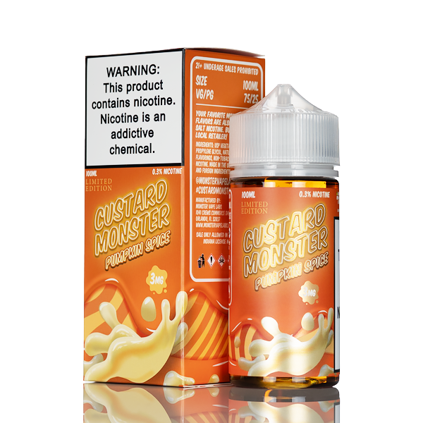 Custard Monster - Pumpkin Spice - 100mL | USA Made Vape Juice Custard Monster - Pumpkin Spice - 100mL | USA Made Vape Juice