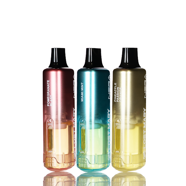 e shisha liquid doppelapfel 70/30 Lost Mary Nera Max Pods & Refill Container