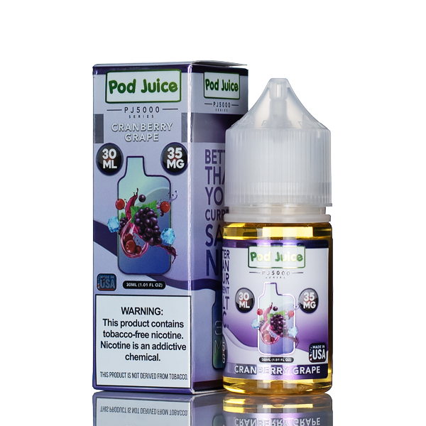 Pod Juice Salt PJ5000 - Cranberry Grape - 30ml | Fruity Nic Salt Pod Juice Salt PJ5000 - Cranberry Grape - 30ml | Fruity Nic Salt