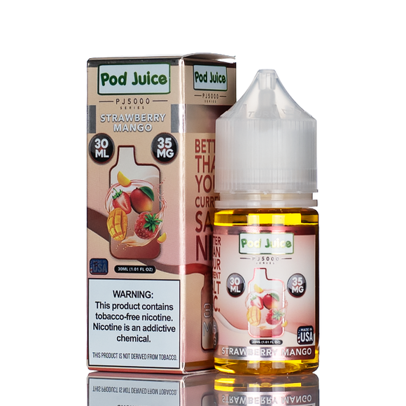 Pod Juice Salt PJ5000 - Strawberry Mango - 30ml (DISCONTINUED)