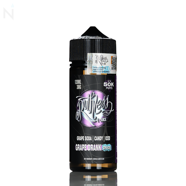 vape juice grape Ruthless Original E-Liquid - Drank On Ice - 120mL Flavour:Juicy Peach *New* 100mL are flavored vapes banned