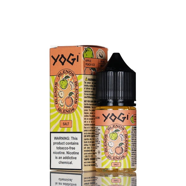 peach ice vape juice Yogi Blends Salt - Apple Peach Ice - 30mL