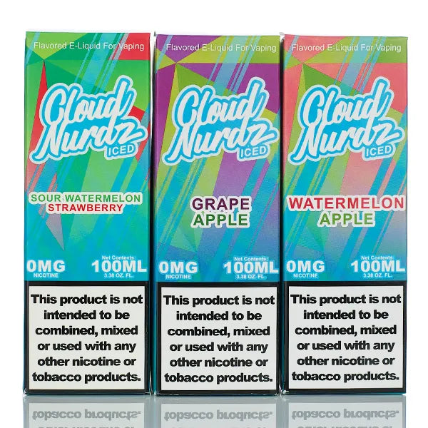Cloud Nurdz ICED E-Liquid - No Nicotine Vape Juice - 100ml | 0mg E-Liquids Cloud Nurdz ICED E-Liquid - No Nicotine Vape Juice - 100ml | 0mg E-Liquids