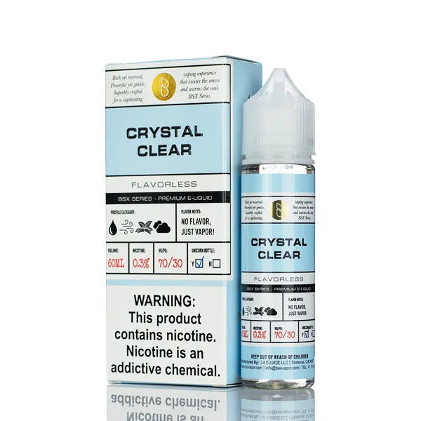 BSX Vapor E-Liquid - Crystal Clear - 60ml | E-Juice BSX Vapor E-Liquid - Crystal Clear - 60ml | E-Juice