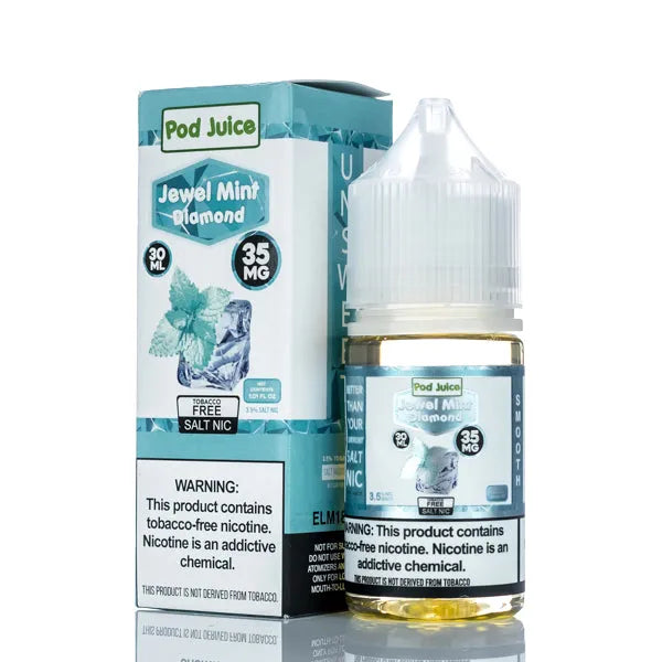 Pod Juice Salt - Jewel Mint Diamond - 30ml| Nic Salt E-Liquid, Vape E-Juice Pod Juice Salt - Jewel Mint Diamond - 30ml| Nic Salt E-Liquid, Vape E-Juice