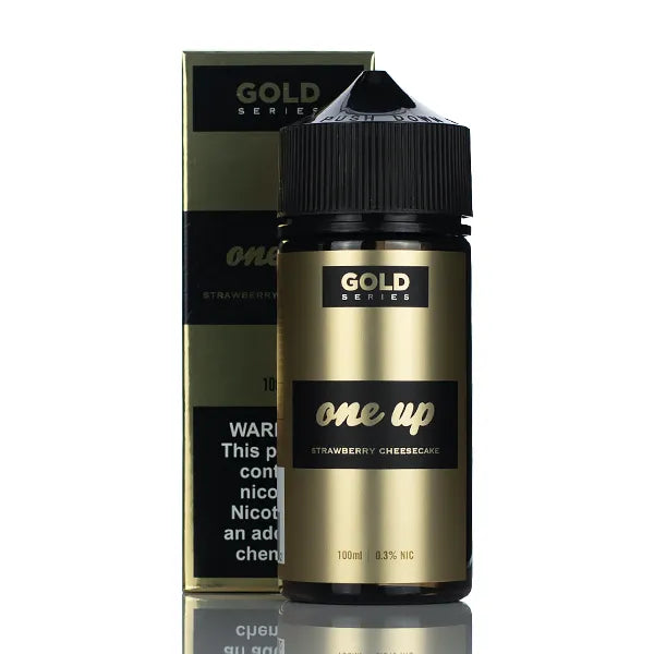 One Up Gold Series E-liquids - Strawberry Cheesecake - 100ml | E Liquid One Up Gold Series E-liquids - Strawberry Cheesecake - 100ml | E Liquid