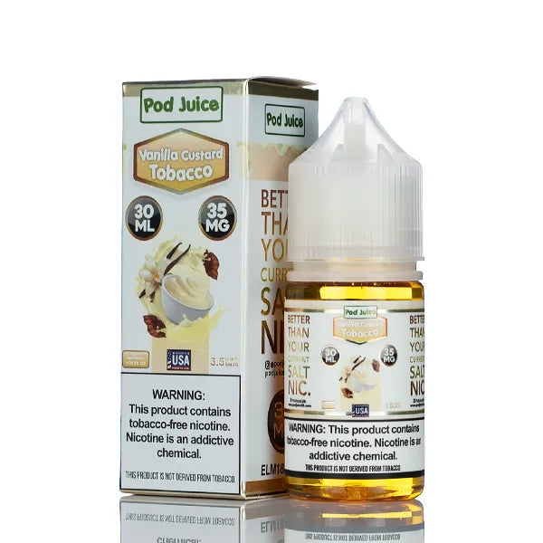 Pod Juice Salt - Vanilla Custard Tobacco - 30ml| Nic Salt, Vape eJuice Pod Juice Salt - Vanilla Custard Tobacco - 30ml| Nic Salt, Vape eJuice