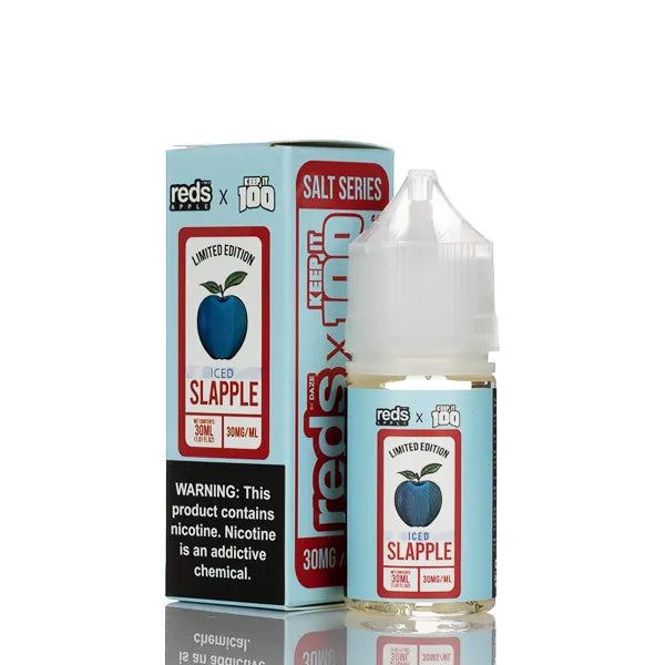 ❇salt❇ Reds Apple x Keep It 100 Salt Series Slapple Iced 30ml| Pod
