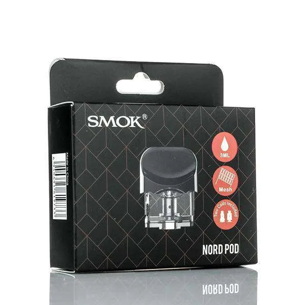 SMOK Replacement Pod Pack of 2 - 0.6 ohm Mesh, 1.4 ohm Regular, and Refillable Pod SMOK Nord Replacement Cartridge