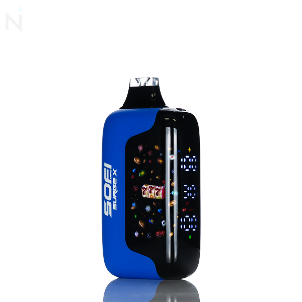 disposable vape with bluetooth speaker SOFI Surge X 50K No Nicotine Flavors:Pineapple B Burst style Lost Mary Tappo Blue