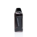 A GEEKVAPE disposable vape device in dark gray and black, standing upright on a clean white background with a subtle reflection.