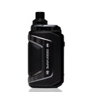 A black GEEKVAPE electronic device with a textured grip panel and silver accents, shown from a side profile on a white background.