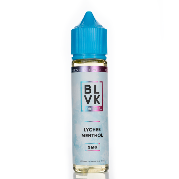 BLVK Unicorn Lychee Menthol freebase nicotine e-liquid 60ml lychee iced menthol fruit vape juice sub-ohm 70VG 30PG 3mg 6mg USA