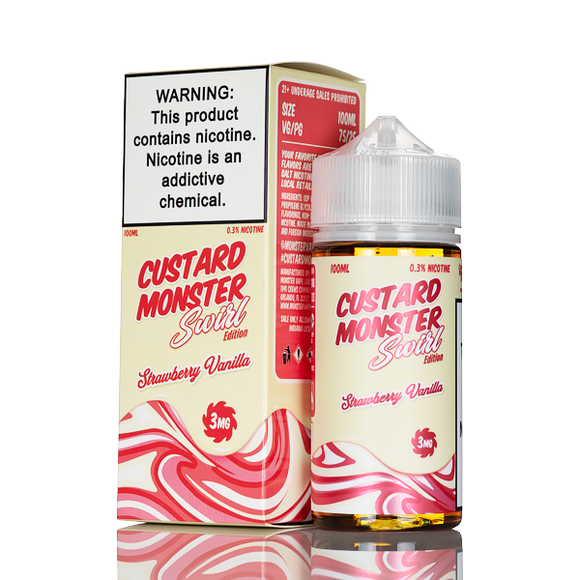Custard Monster - Strawberry Vanilla Swirl - 100mL