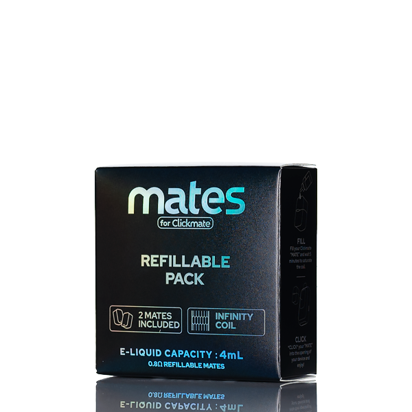 7 Daze Clickmate Mates Max Refillable Pods - Pack of 2 | Empty Pods 7 Daze Clickmate Mates Max Refillable Pods - Pack of 2 | Empty Pods