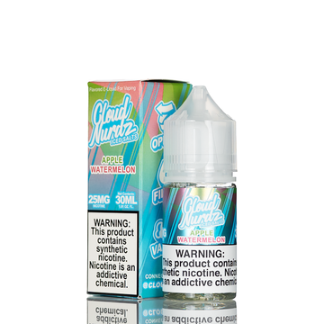 Cloud Nurdz Salts E-Liquid - Watermelon Apple Iced - 30mL