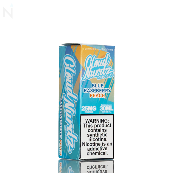 Cloud Nurdz Salts E-Liquid - Peach Blue Razz Iced - 30mL