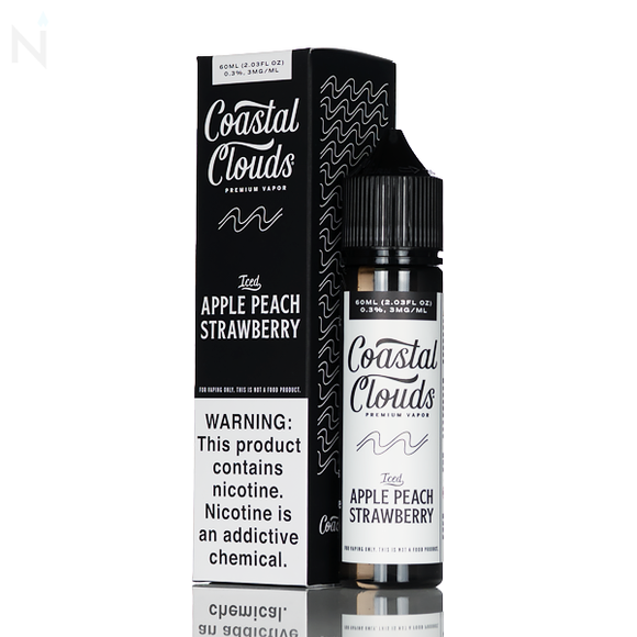 Coastal Clouds E-Liquid - Apple Peach Strawberry Iced - 60mL
