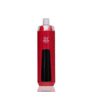 A red cylindrical vape device with a black central panel and a clear mouthpiece, featuring the 'Crown BAR' brand logo Al Fakher on the front, set against a plain white background.
