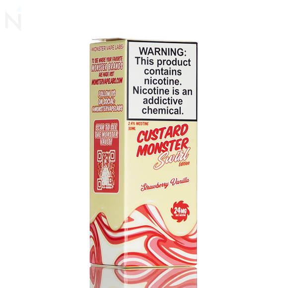 Custard Monster Salt - Strawberry Vanilla Swirl - 30ml