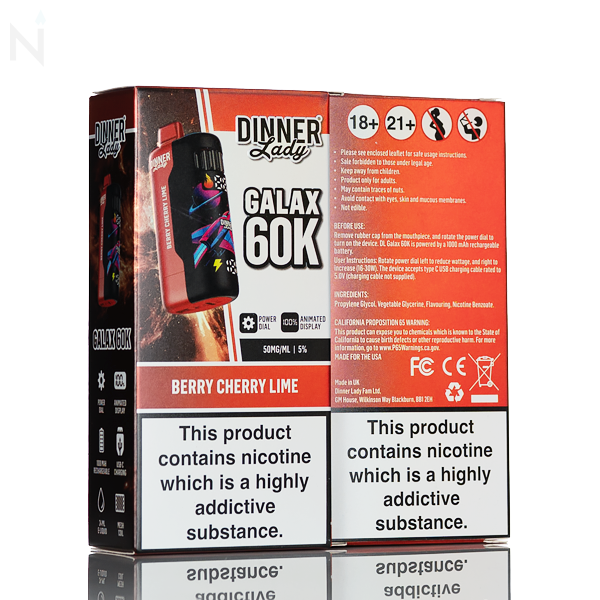 Dinner Lady Galax 60,000 Puffs Disposable $9.99