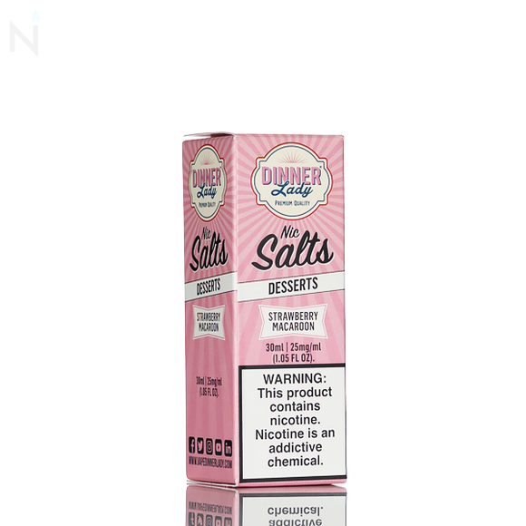 Dinner Lady Salt - Strawberry Macaroon - 30ml