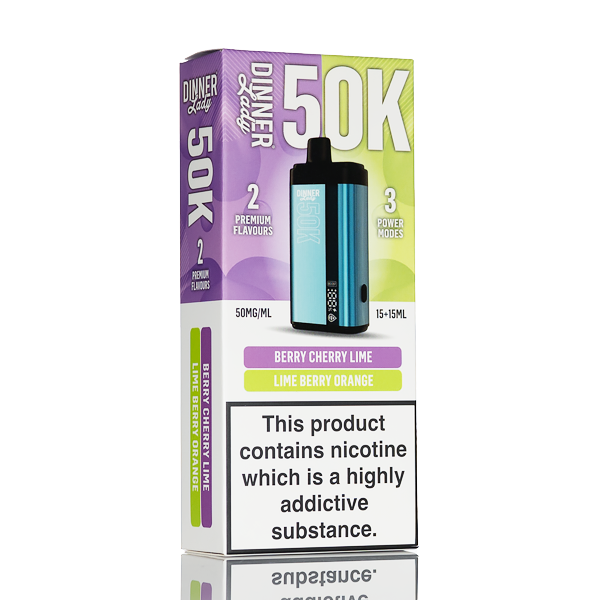 Dinner Lady Disposable Vape Dinner Lady 50K 50000 Puffs Disposable Vape -  30mL Spearmint Menthol Pro Dinner