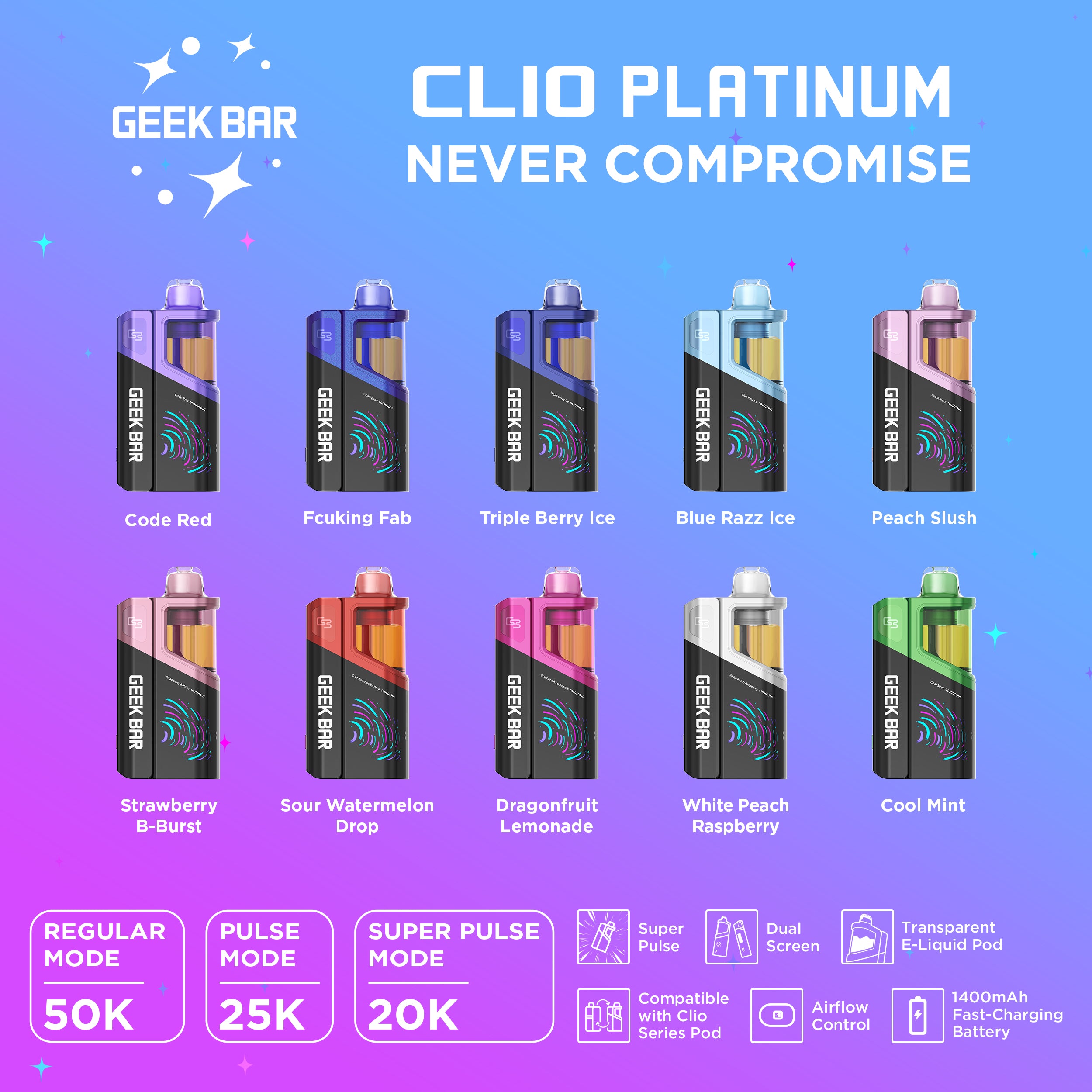 Geek Bar Clio 50K Puffs Disposable Kit