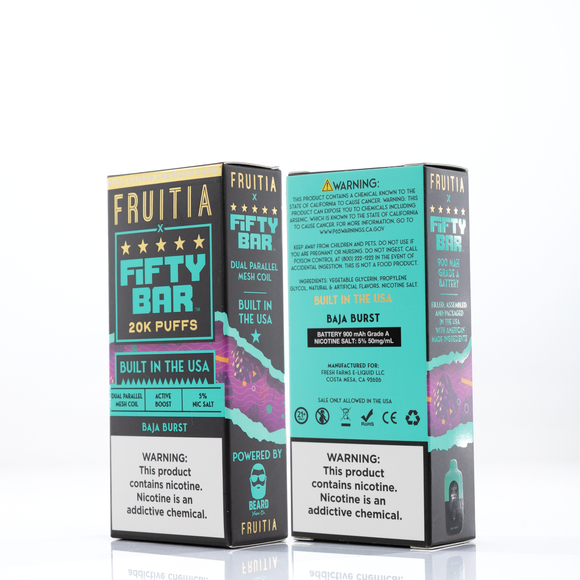 FRUITIA X Fifty Bar 20K 20000 Puffs Disposable - 16mL