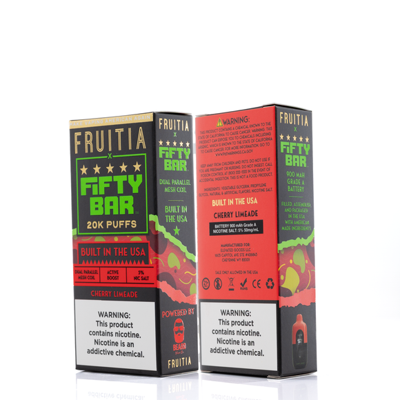 FRUITIA X Fifty Bar 20K 20000 Puffs Disposable - 16mL