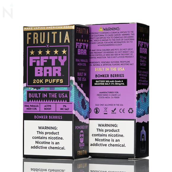 FRUITIA X Fifty Bar 20K 20000 Puffs Disposable - 16mL