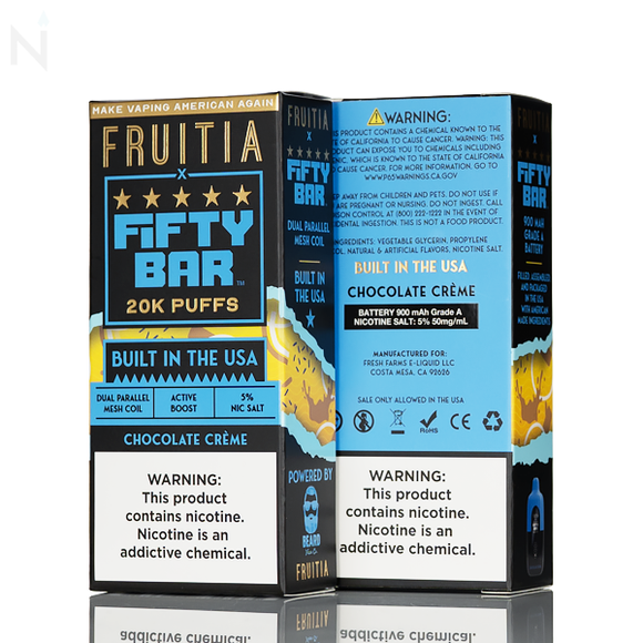 FRUITIA X Fifty Bar 20K 20000 Puffs Disposable - 16mL
