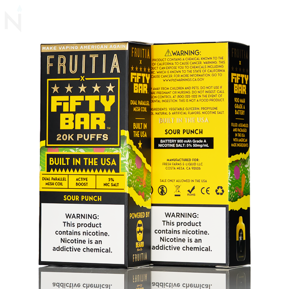 FRUITIA X Fifty Bar 20K 20000 Puffs Disposable - 16mL