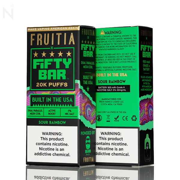 FRUTIA X Fifty Bar 20K 20000 Puffs Disposable 16mL $13.85