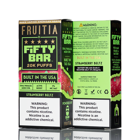 FRUITIA X Fifty Bar 20K 20000 Puffs Disposable - 16mL