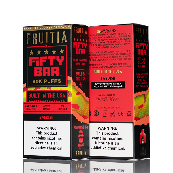 FRUTIA X Fifty Bar 20K 20000 Puffs Disposable 16mL $13.85 FRUTIA X Fifty Bar 20K 20000 Puffs Disposable 16mL $13.85