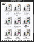 Fiftybar Rebranding Flavor Names Before and After