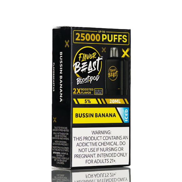 banana Flavor Beast Level X Boost Pods 25000 Puffs - 20mL