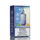 Foger vaping device packaging with blue and white design on a white background