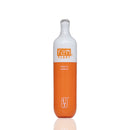 A single disposable vape with a white upper section and an orange lower section, labeled 'FLUM FLOAT' and 'FRUITY HAWAII', centered on a white background with a faint reflection below.