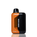 A compact rectangular vape device with a glossy black and translucent orange body, featuring the text 'MEXICO MANGO' printed vertically on the side. The device is photographed on a clean white background with a subtle reflection underneath.