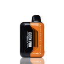 A Geek Pro Nebula disposable vape device in black and orange, shown on a clean white background with a subtle reflection below.