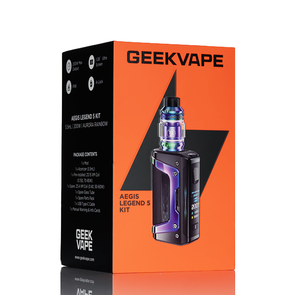GeekVape Aegis Legend 5 200W Starter Kit | Dual 18650 Vape Mod GeekVape Aegis Legend 5 200W Starter Kit | Dual 18650 Vape Mod