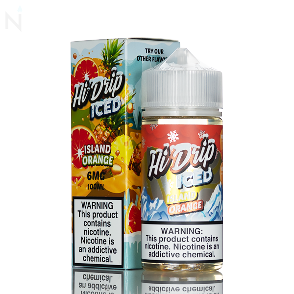 orange flavored vape juice Hi Drip E-liquid Iced - Island Tyson - Premium Vaping RELX Pods Select Flavor ::Peach Ice