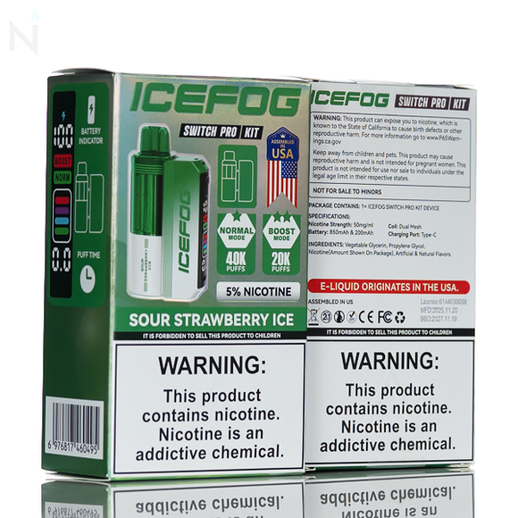 IceFog 40K Switch Pro Disposable Vape Kit - Foger Compatible