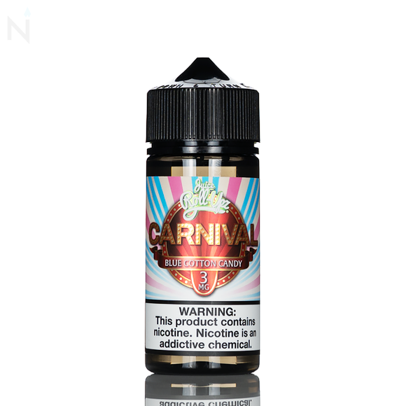 Juice Roll Upz E-Liquid - Carnival Blue Cotton Candy - 100mL