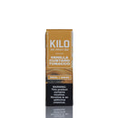 A single pack of Kilo Vanilla Custard Tobacco disposable vape device shown vertically on a clean white background with a subtle reflection below.
